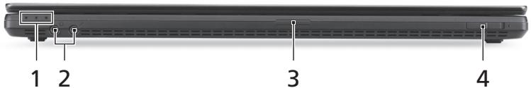 ACER TRAVELMATE P653-M - Uždaryto kompiuterio vaizdas iš priekio - 1