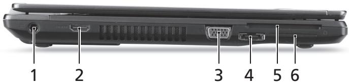 ACER TRAVELMATE P653-MG - Vista izquierda - 1