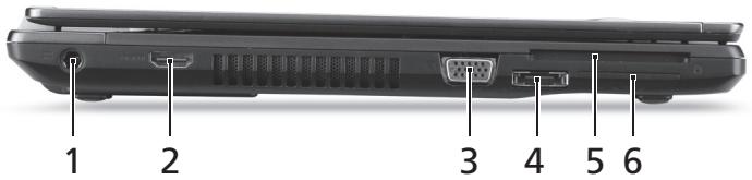 ACER TRAVELMATE P653-MG - Vista da sinistra - 1