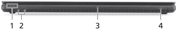 ACER TRAVELMATE P653-MG - Closed front view - 1