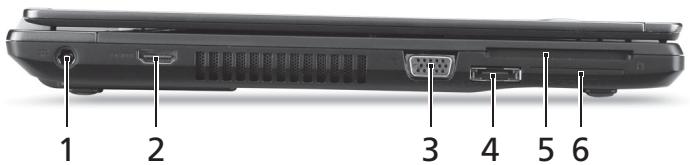 ACER TRAVELMATE P653-MG - Vue gauche - 1