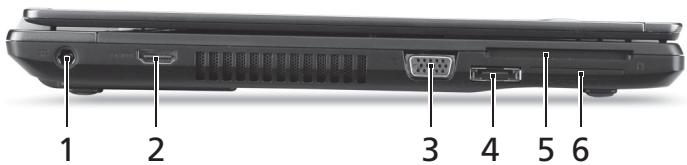 ACER TRAVELMATE P653-MG - Widok z lewej - 1