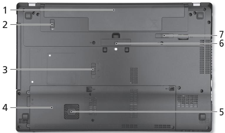 ACER TRAVELMATE P653-MG - Pohjavaade - 1
