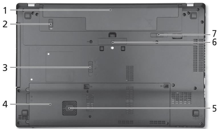 ACER TRAVELMATE P653-MG - Base view - 1