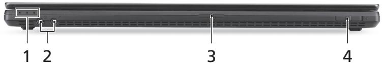 ACER TRAVELMATE P653-MG - Uždaryto kompiuterio vaizdas iš priekio - 1