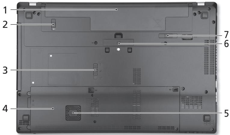 ACER TRAVELMATE P653-MG - Vaizdas iš apacios - 1