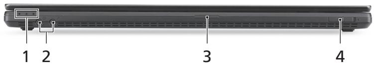 ACER TRAVELMATE P653-MG - Vista frontal, fechado - 1