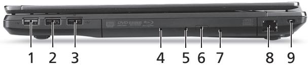 ACER TRAVELMATE P653-MG - Sag görünüm - 1