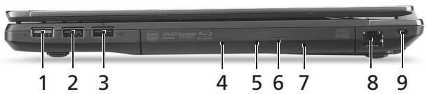 ACER TRAVELMATE P653-MG - Right view - 1