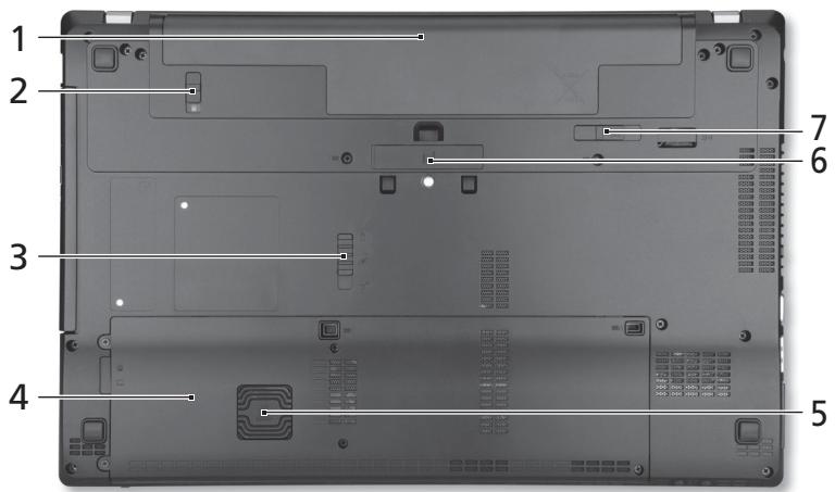 ACER TRAVELMATE P653-MG - Onderkant - 1