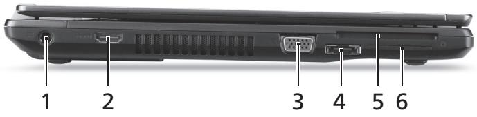 ACER TRAVELMATE P653-V - Vista izquierda - 1