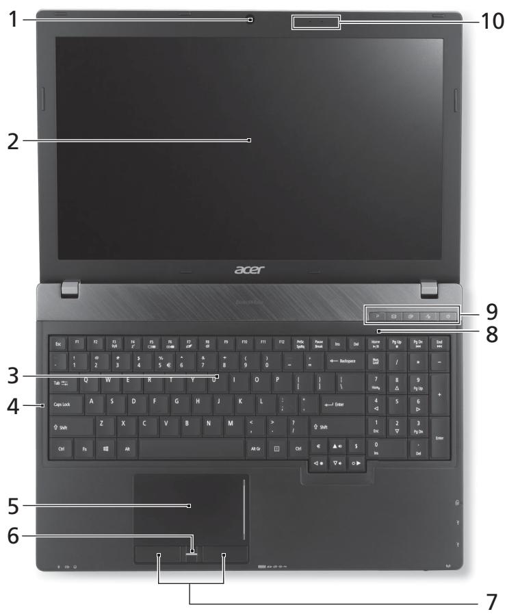ACER TRAVELMATE P653-V - Pohlad zhora - 1