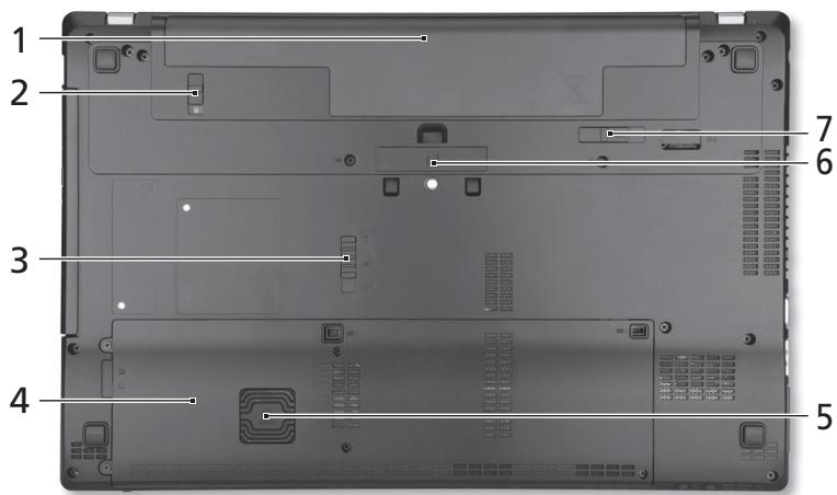 ACER TRAVELMATE P653-V - Base view - 1