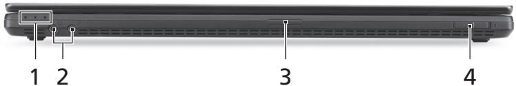 ACER TRAVELMATE P653-V - Uždaryto kompiuterio vaizdas iš priekio - 1