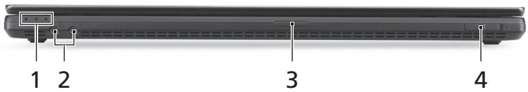 ACER TRAVELMATE P653-V - 上蓋闊起的前視圖 - 1