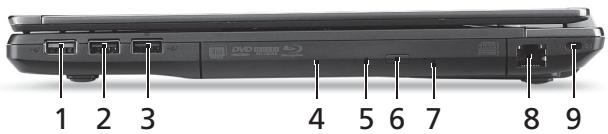 ACER TRAVELMATE P653-V - Right view - 1