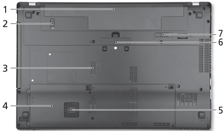 ACER TRAVELMATE P653-V - Pohlad zdola - 1