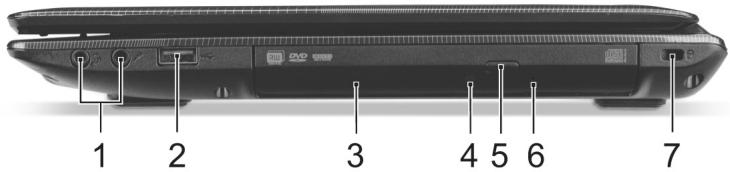ACER ASPIRE E1-451G - Vista derecha - 1