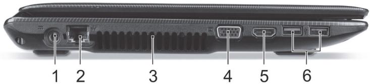 ACER ASPIRE E1-451G - Left view - 1