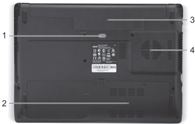 ACER ASPIRE E1-451G - Base view - 1