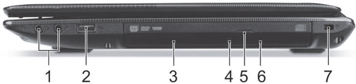 ACER ASPIRE E1-451G - Left view - 2