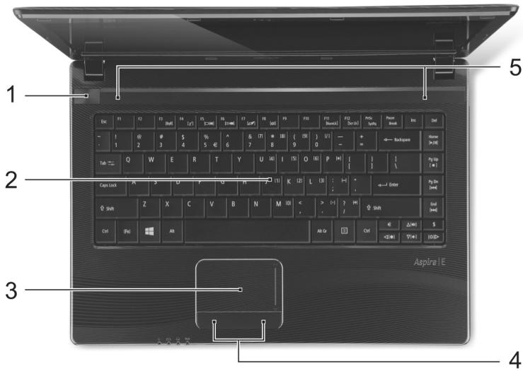 ACER ASPIRE E1-451G - Vista de Teclado - 1