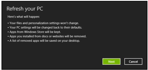 ACER ASPIRE E1-531-B9606G75MNKS - Benutzerdefinierte Wiederherstellung mit Acer Recovery Management - 2