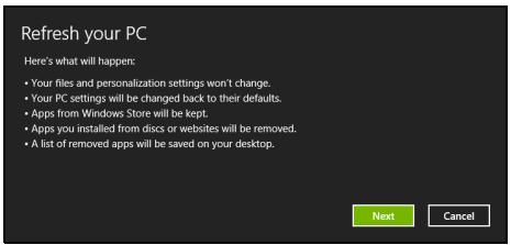 ACER ASPIRE E1-531-B9606G75MNKS - Aggiornare il PC dal backup di recupero - 1