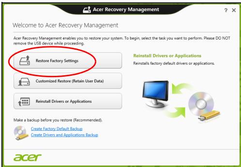 ACER ASPIRE E1-531-B9606G75MNKS - Gjenopprette fra Windows - 2