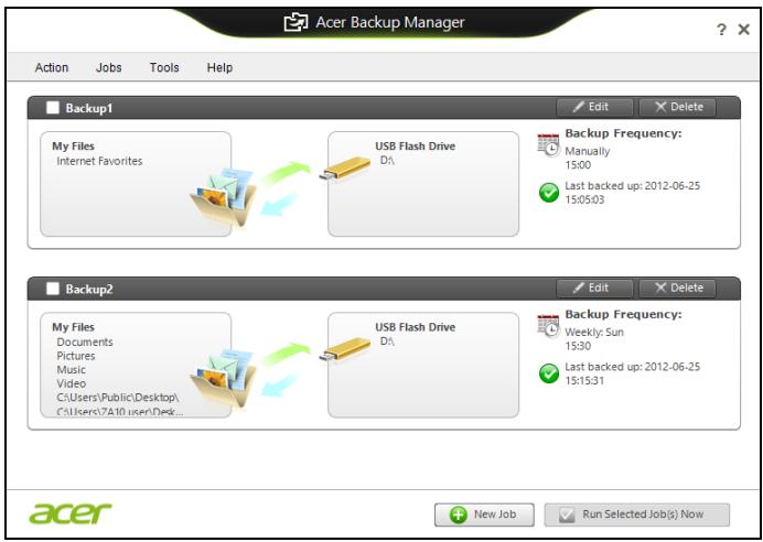 ACER ASPIRE E1-531-B9606G75MNKS - Acer Backup Manager - 2