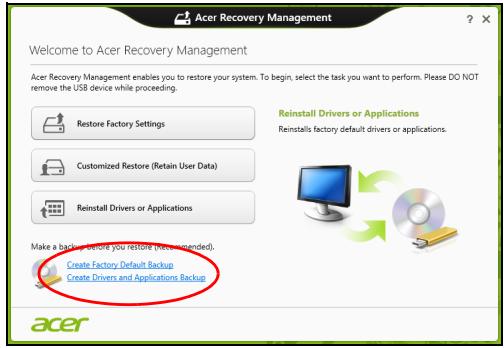 ACER ASPIRE E1-531-B9606G75MNKS - 建立復原備份 - 1