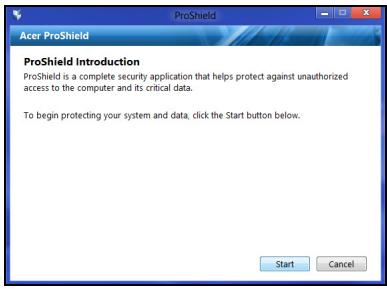 ACER ASPIRE E1-531-B9606G75MNKS - „ProShield“ nustatymas - 1