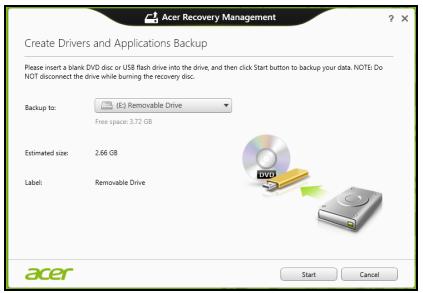 ACER ASPIRE E1-531-B9606G75MNKS - ъздаване на архив с драйвери и приложения - 2