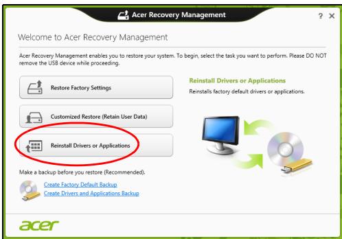 ACER ASPIRE E1-531-B9606G75MNKS - Reinstalar controladores y aplicaciones - 1