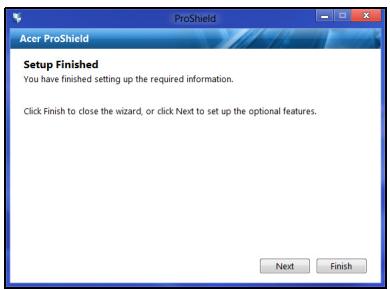 ACER ASPIRE E1-531-B9606G75MNKS - 设置 ProShield - 3