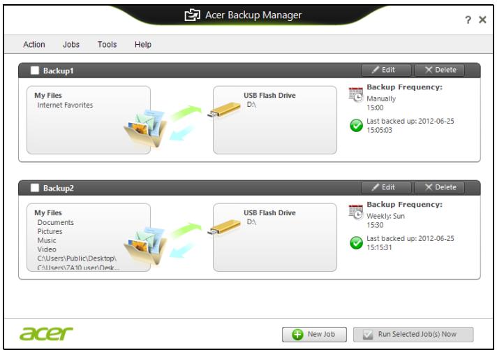 ACER ASPIRE E1-531-B9606G75MNKS - Acer Backup Manager - 2