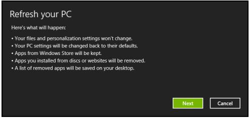 ACER ASPIRE E1-531-B9606G75MNKS - Персонализирано възстановяване с Acer Recovery Management - 2