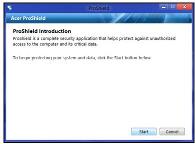 ACER ASPIRE E1-531-B9606G75MNKS - ProShield 설정 - 1
