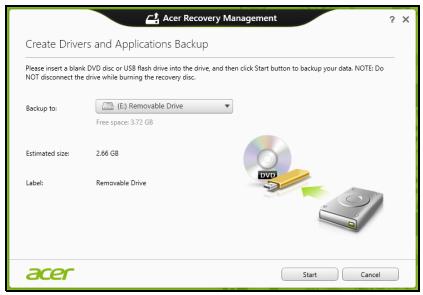 ACER ASPIRE E1-531-B9606G75MNKS - Δημιουργία αντιγράφου ασφαλείας προγραμμάτων οδήγησης και εφαρμογών - 2