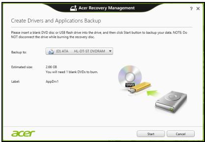 ACER ASPIRE E1-531-B9606G75MNKS - Draiverite ja rakenduste varukoopia loomine - 3