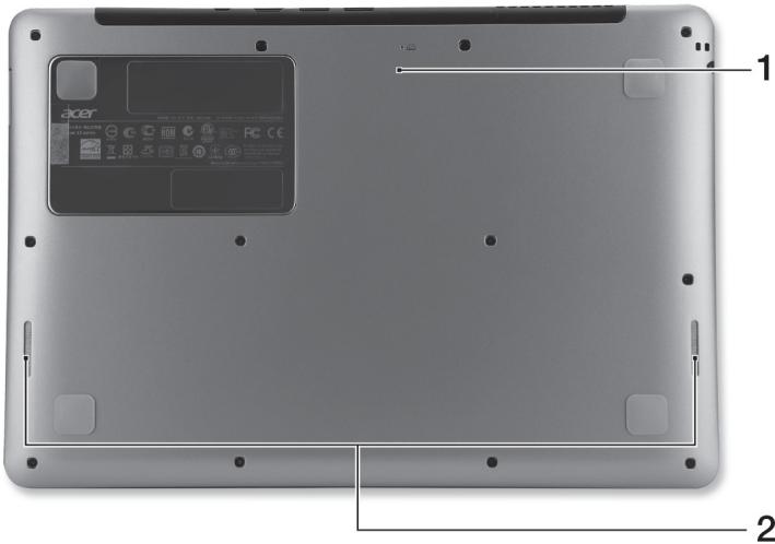 ACER ASPIRE S3-331 - Set fra bunden - 1