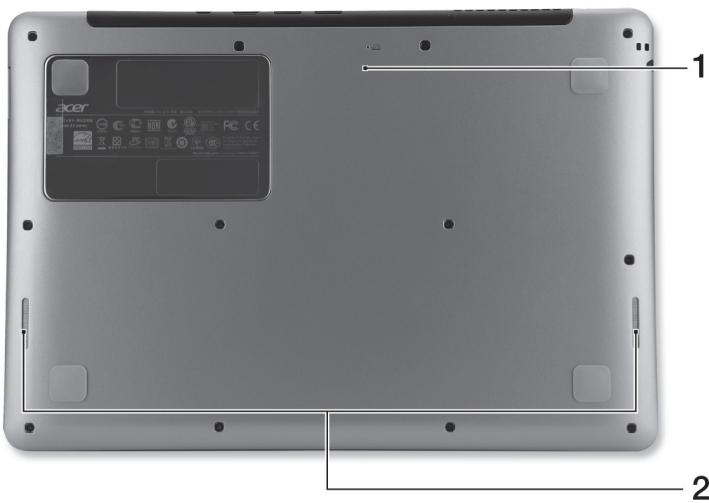 ACER ASPIRE S3-331 - Pohled zespodu - 1