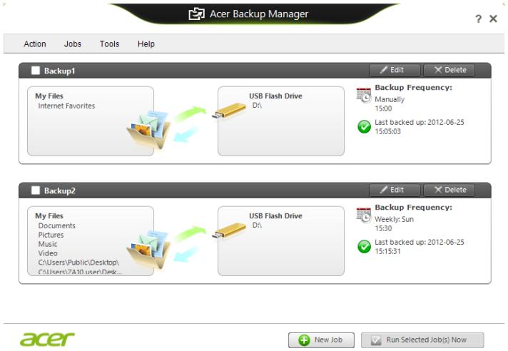 ACER ASPIRE V3-771-32348G75MAKK - Acer Backup Manager - 4