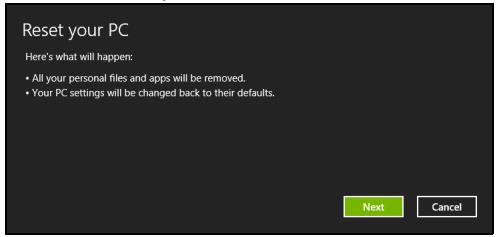 ACER ASPIRE V3-771-32348G75MAKK - Click Restore Factory Settings. - 3