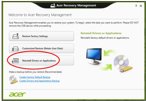 ACER ASPIRE V3-771-32348G75MAKK - Geninstallation af drivere og programmer - 1