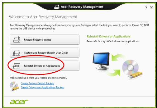 ACER ASPIRE V3-771G-32344G75MAKK - Ponowna instalacja sterowników i aplikacje - 1