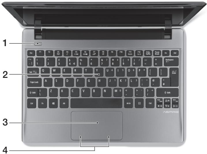 ACER ASPIRE V5-131 - Tastaturvisning - 1