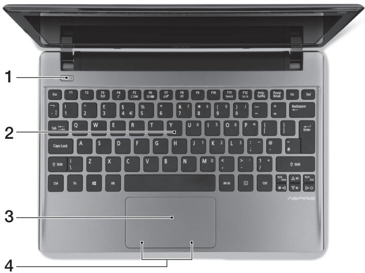 ACER ASPIRE V5-131 - Vista de Teclado - 1