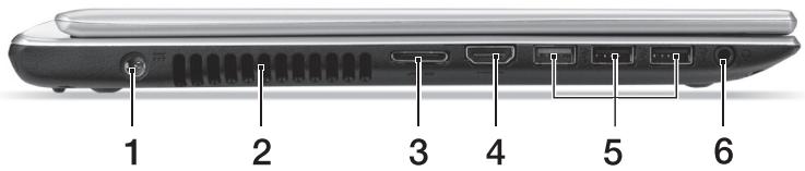 ACER ASPIRE V5-431P - Vue gauche - 1