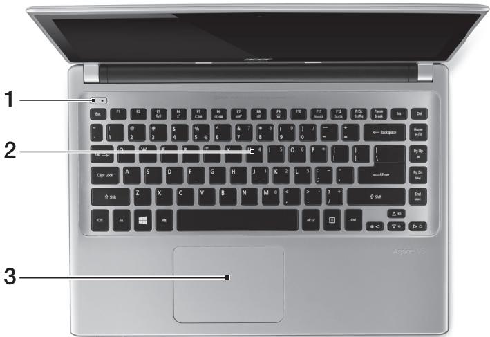 ACER ASPIRE V5-431P - Tastaturvisning - 1